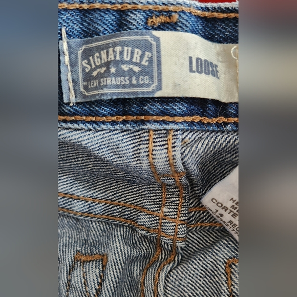 Levis Strauss Signature Authentic Loose Fit Blue Jeans Size 14 Regular - Picture 4 of 11